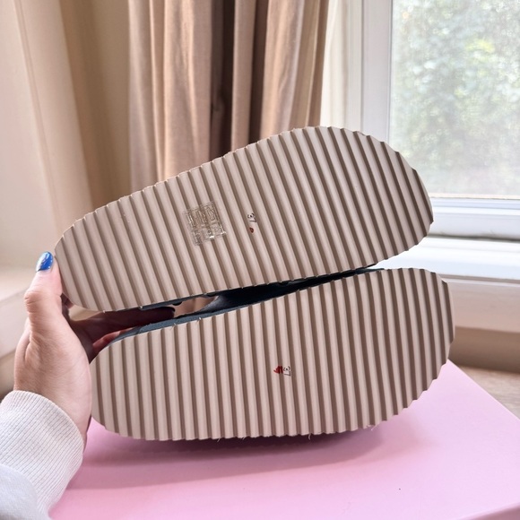 New Free People Rule Breaker Flatform Sandal Shoes Platform in Blue Suede 37 - Picture 11 of 15